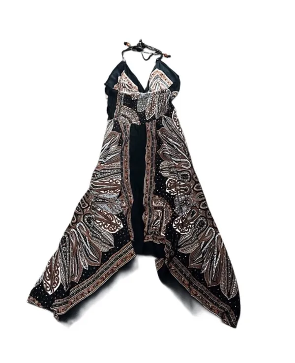 Paisley Boho Asymmetrical Maxi Dress - Image 4