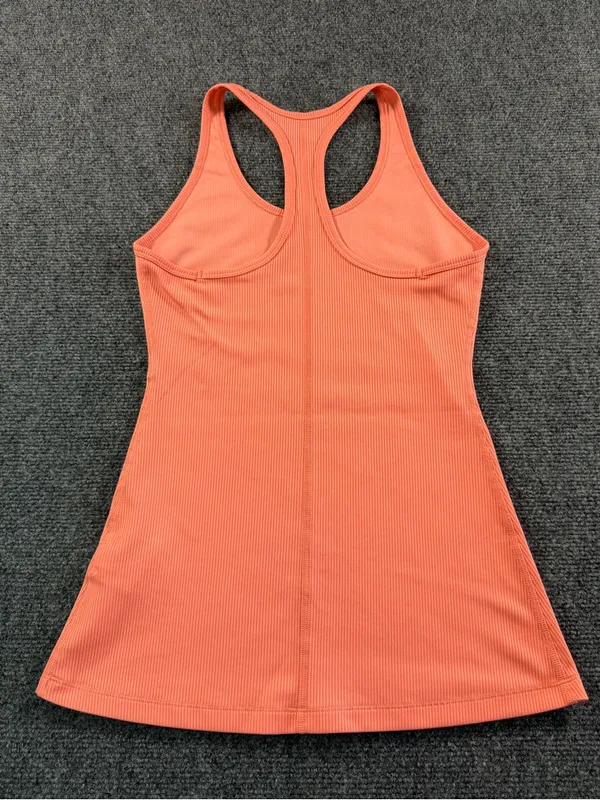 Nike Coral Ribbed Racerback Athletic Tank Top Size Small Yoga Workout - Image 4