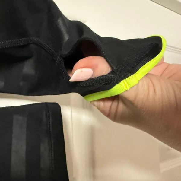 Nike Pro Dri-Fit Black and Neon Green Striped Pullover - Image 3