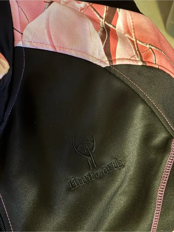 Worth Black Jacket with Pink Camo Trim Size L - Image 4