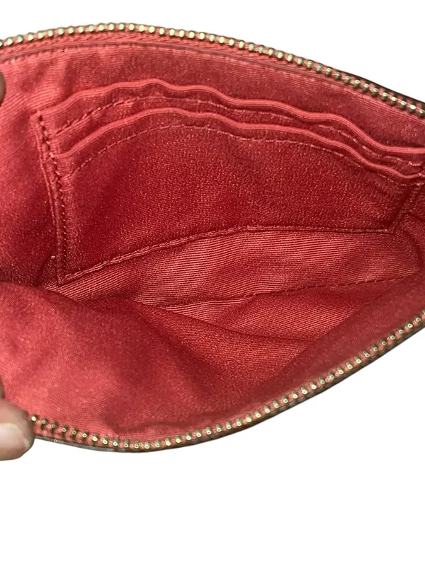 Coach Corner Zip Wristlet in magenta pink crossgrain leather - Image 3