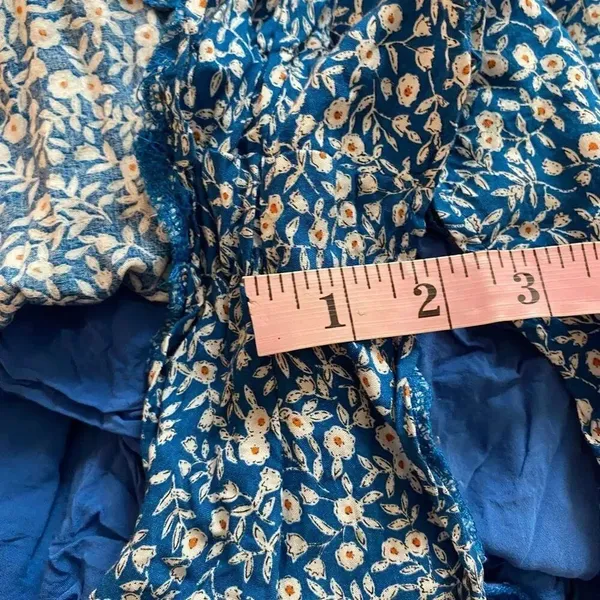 Princess Polly Blue Floral Romper Dress sz : 4 Cottagecore Mini - Image 7