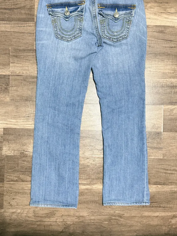 Vintage True Religion Low Rise Straight Leg Denim Jeans Womens Size 27 - Image 7