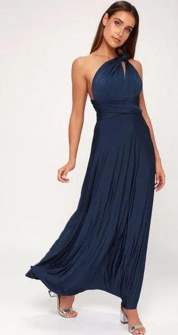 Lulus Navy Convertible Maxi Dress - Image 2