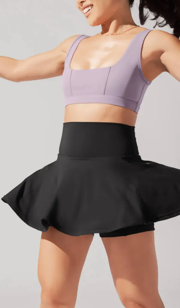 Popflex Supersculpt™ Twirl Skort with Pockets - Black - Image 6