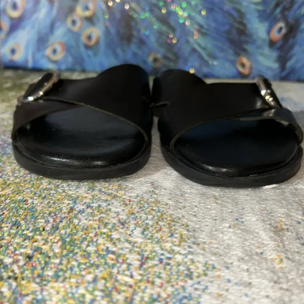 Don Uorri Size 40 Black Leather Sandals - Image 2
