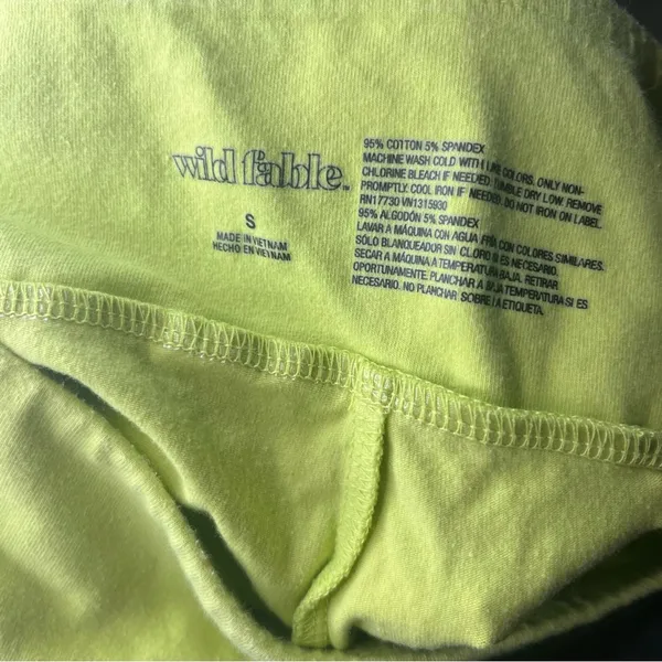 Wild Fable Lime Green High Rise High Waisted‎ Biker Shorts Size Small - Image 4