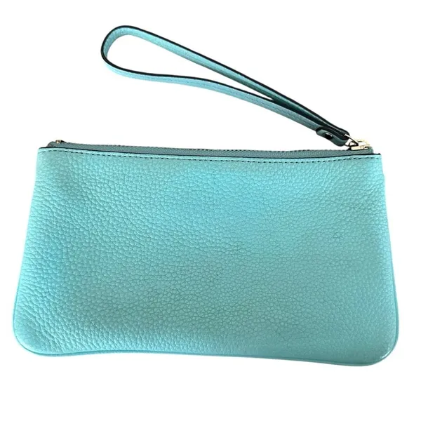 Kate Spade Chrissy Berkshire Wristlet Purse Wallet Blue Leather - Image 5