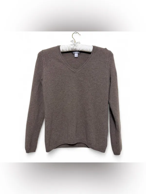 Cashmere By Charter Club Women’s Long Sleeve 2 Ply Cashmere V-Neck Sweater SizeM - Image 3