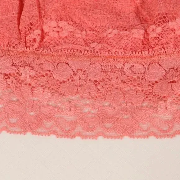 Free People NWT Scalloped Lace Bandeau in Pink Lemon Size Small - Image 6