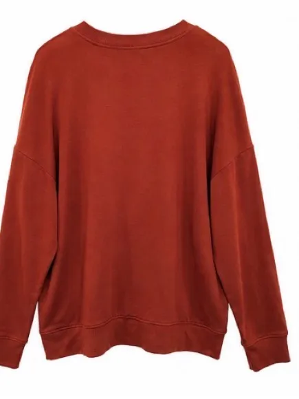 Antonio Melani rust chevron stripe oversized sweatshirt size L - Image 3