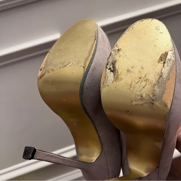 Yves Saint Laurent Platform Pump Grey Suede - Image 8