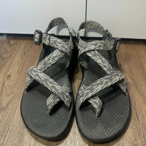 Chaco Z/2 Classic Sandals Women 8 Black White Strappy Toe Loop Adjustable Hiking - Image 5