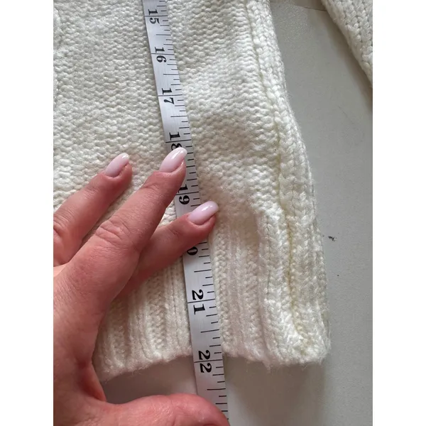 Hazel Moon‎ Embroidered Cable Knit Cardigan Sweater Womens L Vintage Cottagecore - Image 8