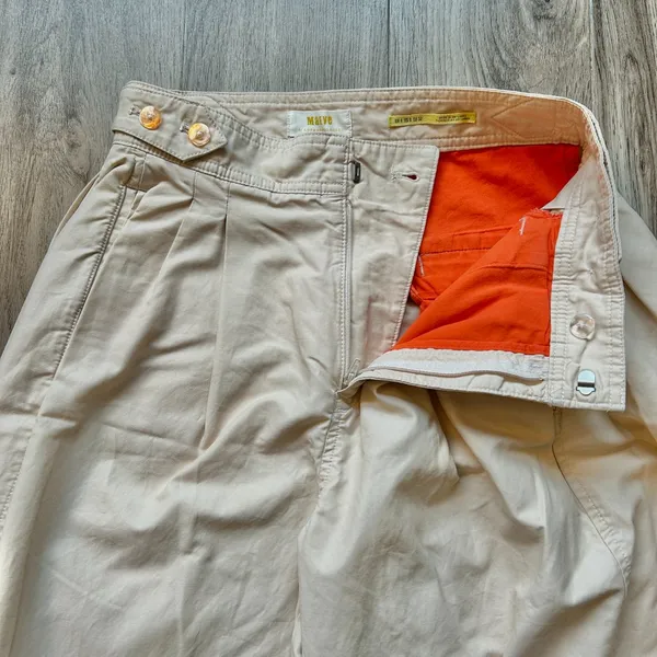 Anthropologie Maeve High Rise Utility Barrel Trouser Pants in Khaki Tan Size 0 - Image 9
