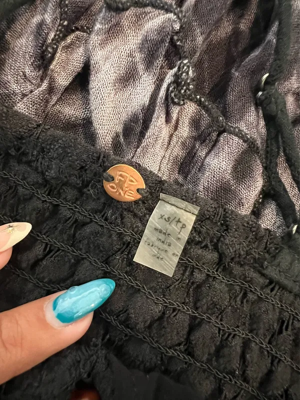 NWOT Free People Black Flowy Midi Dress - Image 3