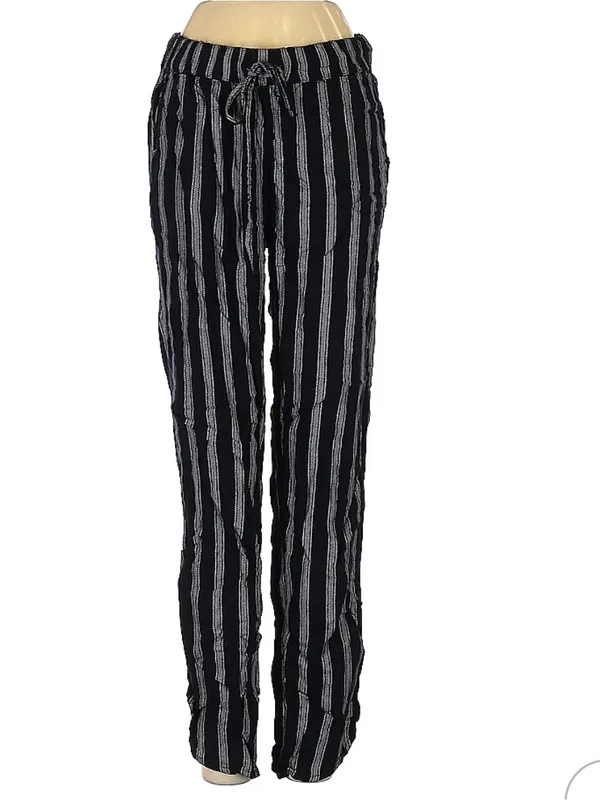 American Eagle Outfitters Black and White Vertical-Stripe Pants - Image 2