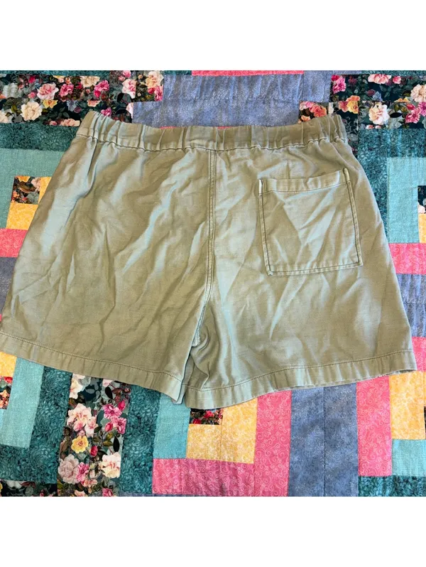 J.Crew $65 Women's L Olive Green Casual Comfort Stretch Summer Camp Shorts - Image 5