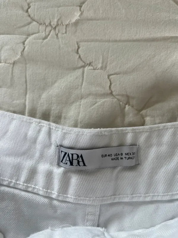 ZARA White Jean Shorts - Image 7