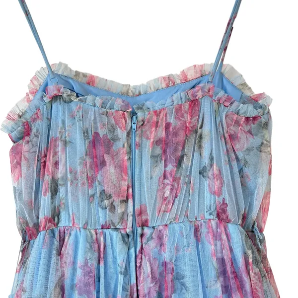 City Studios Juniors’ Blue Floral-Print Bustier Prom Gown size‎ 5/6 NWT - Image 7