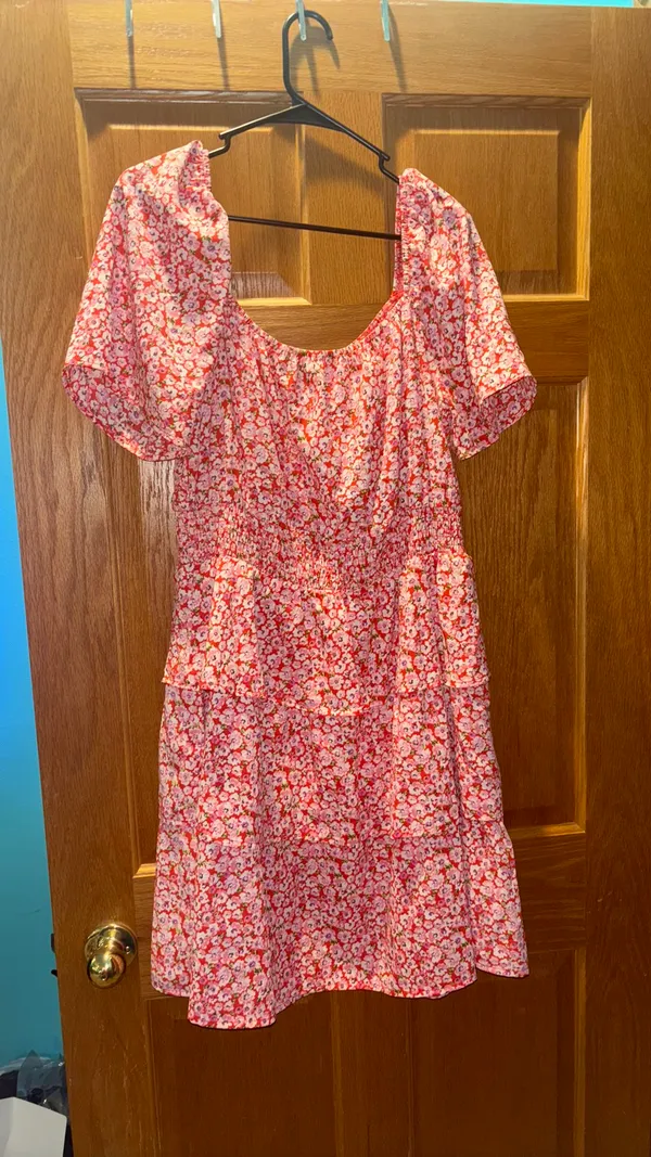 Pretty Garden Ruffle Floral Summer Boho Dress XL - Image 3