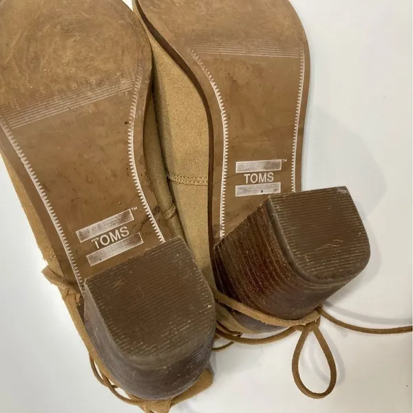Toms suede leather‎ boots heeled boots size 8 - Image 7