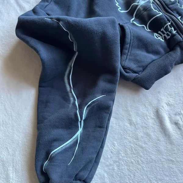 Outcast Clothing Nya Cropped Hoodie Vintage Navy - Image 7
