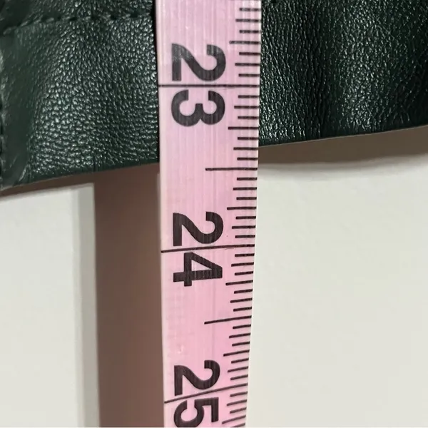 Women's Juniors Harmony & Havoc Faux Leather Jacket Hooded Zipper Size XL Green‎ - Image 9
