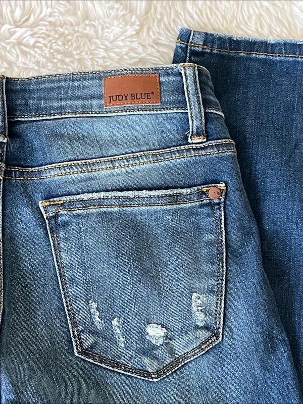 Judy Blue Relaxed Fit Jeans Medium Wash Stretch Denim Women’s sz 5/27 ^ - Image 7