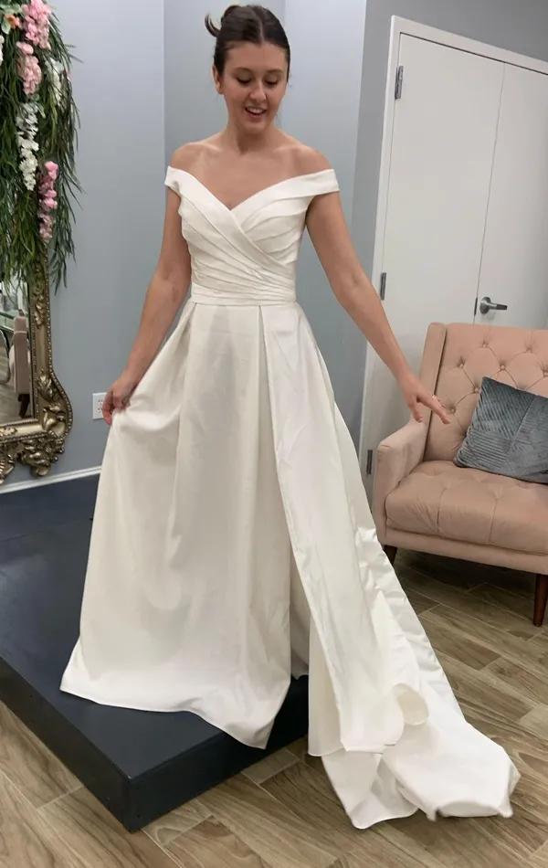 Wedding Dress White Size 10 - Image 2