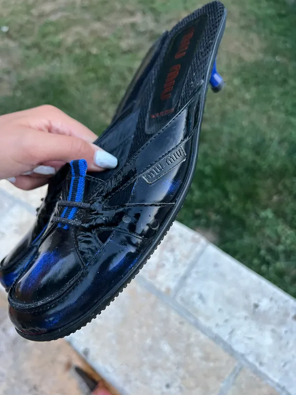 Vintage (rare) blue sporty kitten heels - Image 12