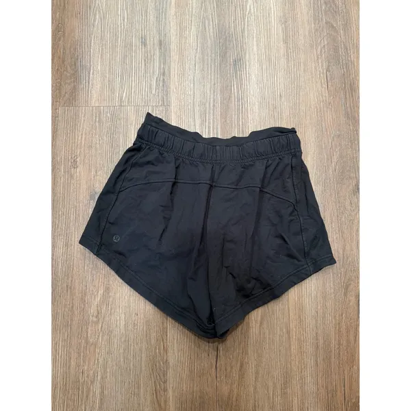 Lululemon Inner Glow Short 3 Black French Terry High Rise Athletic Shorts Size 4 - Image 2