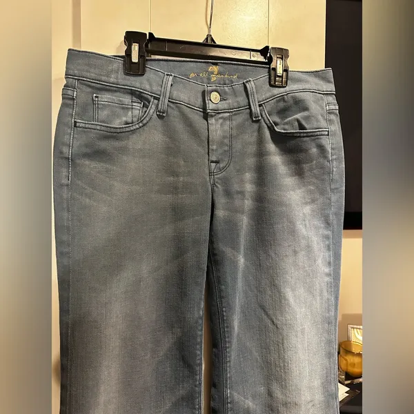 Vintage 7 For All Mankind Ginger Low-Rise Wide Leg Jeans $248MSRP - Image 15