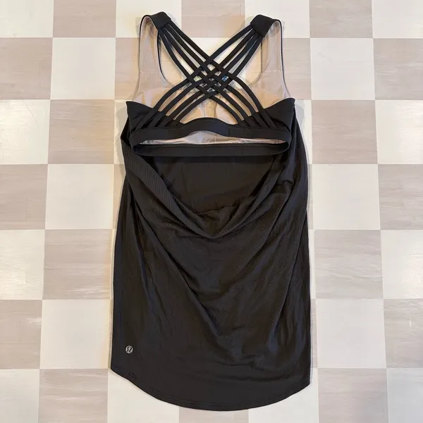 lululemon free to be wild built in bra tank top dark wren green 4 - Image 5