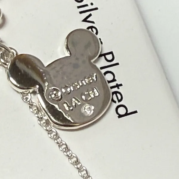 Disney Necklace‎ Vampire MICKEY Mouse Witch MINNIE 16" Halloween Silver Plated - Image 4