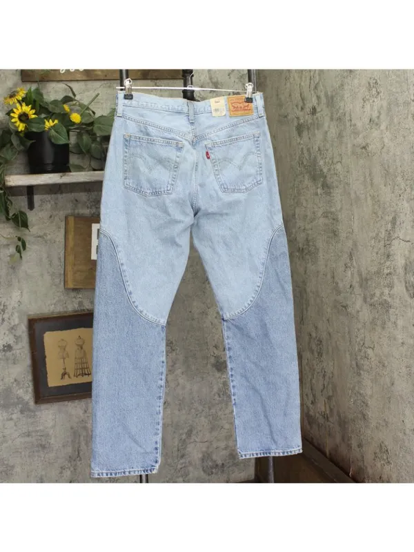 NWT Levi's 501 Fly High Rise Straight Jeans 94417273 County Fair Blue 31 x 30 - Image 6