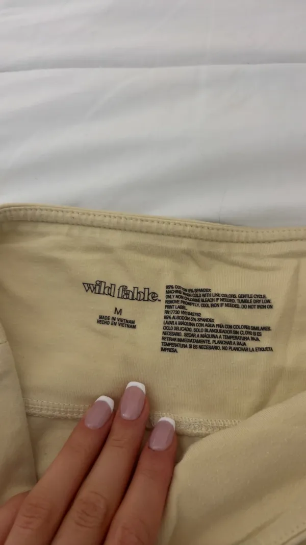 Wild Fable butter yellow mini shorts size M - Image 2