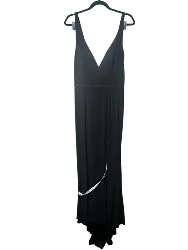 IEENA Mac Duggal Plunge Neck High Slit Gown Dress Size 10 NWT - Image 2