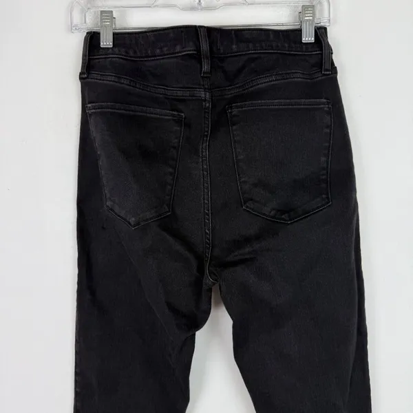 Abercrombie & Fitch High Rise Super Skinny Ankle Jeans Button Fly Black Size 28 - Image 7