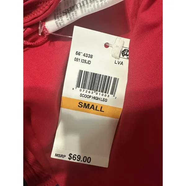 NWT Summerful Swimwear: Red‎ Ribbed Bikini Set (Top Medium, Bottom Small) - Image 5