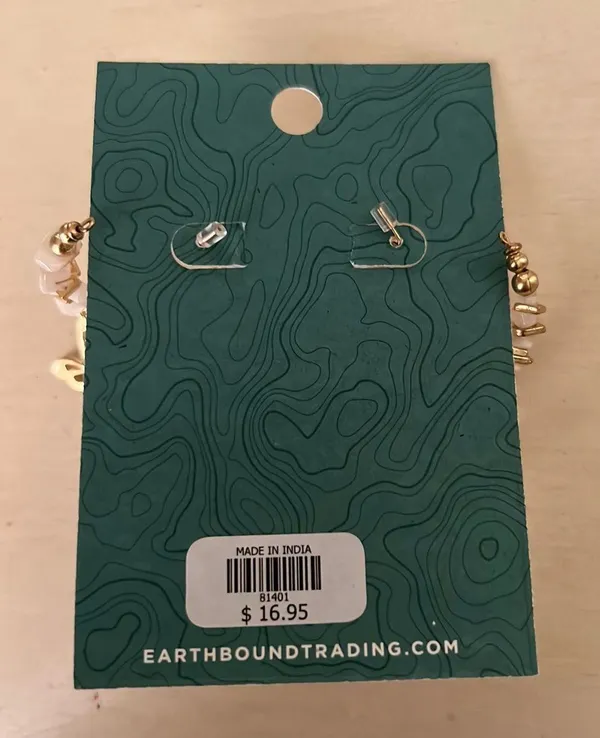 Earthbound Onyx Butterfly Hoop Earrings - Image 3