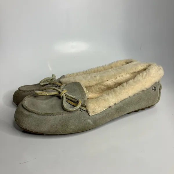 UGG Solana loafer slippers pewter gray shearling lined women's size‎ 10 cozy - Image 2