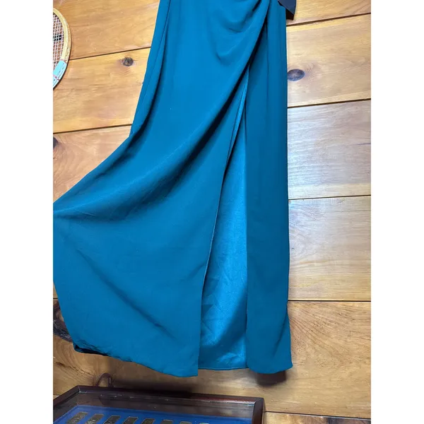 NWT Lulus Glamorous Disposition Emerald Green Ruched Maxi Dress Banquet Size XL - Image 5