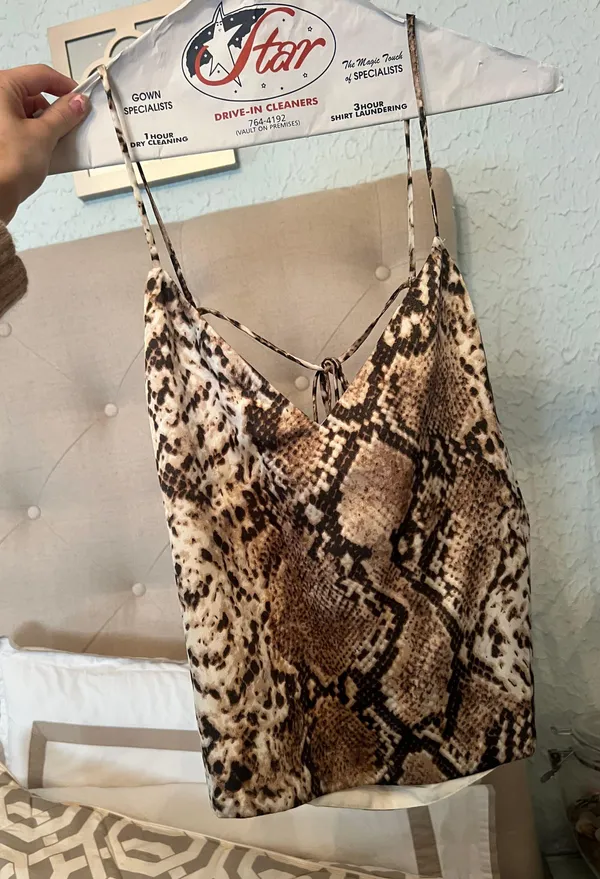 superdown Snakeskin Camisole Tank - Image 4