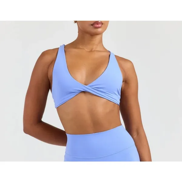 Elite Eleven Sports Bra Halter Neck Luna Elevate Size XS Blue - Image 5