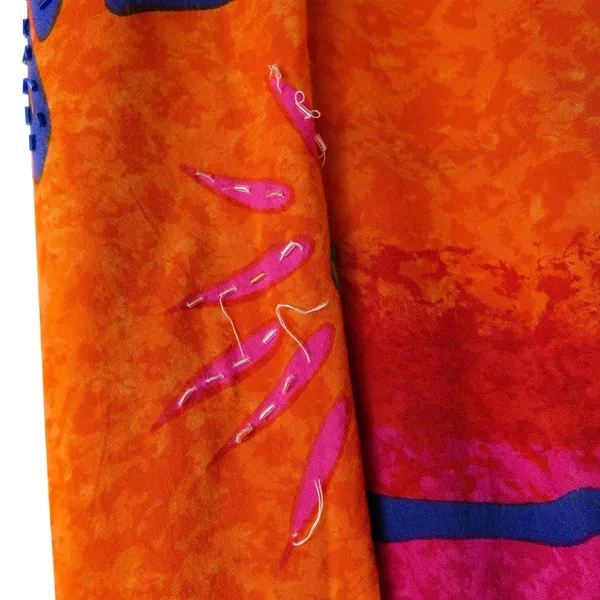 1990s Vintage Phases Bright Colorful Boho Mumu Dress Extra Large Bohemian - Image 6