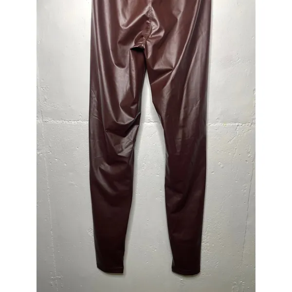 NEW Offline by Aerie SMALL Real Luxe Faux Leather High Waist Legging Dark Brown - Image 9