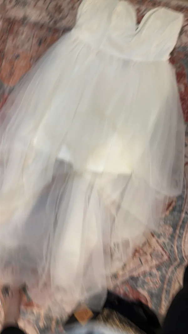 NWT Lulus White High Low Bridal Dress - Image 6