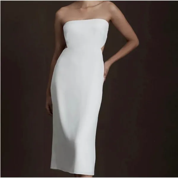 Sachin & Babi Sadie‎ Strapless White Midi Dress NWT Size 0 - Image 2