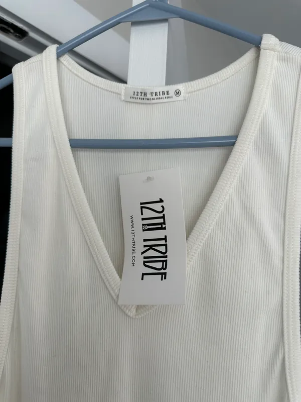 12th Tribe Capri White Midi Dress - Image 2